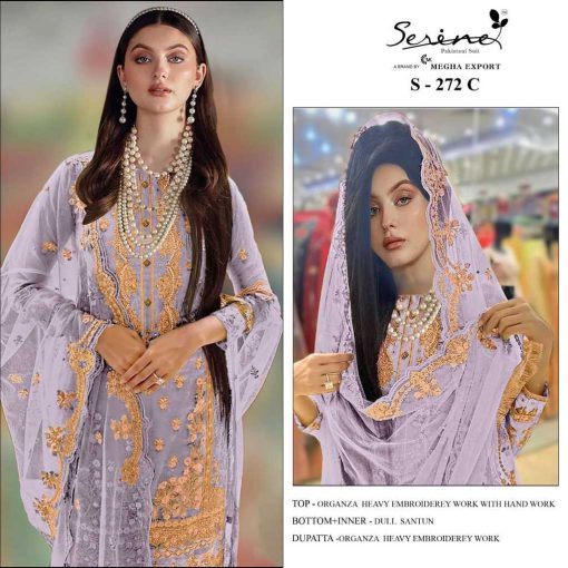 Serene S 272 A D Organza Salwar Suit Catalog 4 Pcs 1 510x510 - Serene S 272 A-D Organza Salwar Suit Catalog 4 Pcs