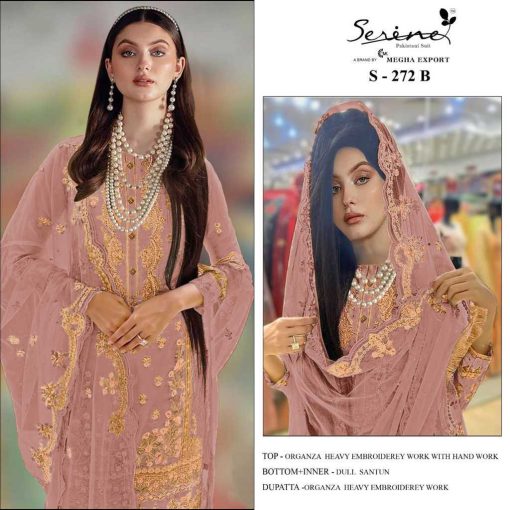 Serene S 272 A D Organza Salwar Suit Catalog 4 Pcs 2 510x510 - Serene S 272 A-D Organza Salwar Suit Catalog 4 Pcs