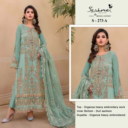 Serene S 273 A D Organza Salwar Suit Catalog 4 Pcs 1 510x510 - Serene S 273 A-D Organza Salwar Suit Catalog 4 Pcs