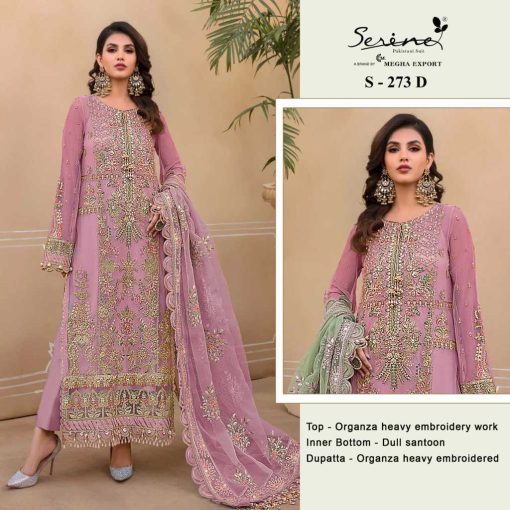 Serene S 273 A D Organza Salwar Suit Catalog 4 Pcs 4 510x510 - Serene S 273 A-D Organza Salwar Suit Catalog 4 Pcs