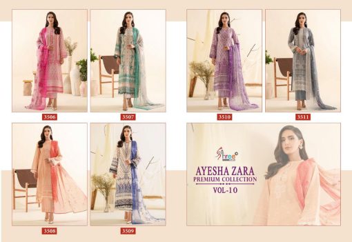 Shree Fabs Ayesha Zara Premium Collection Vol 10 Cotton Chiffon Salwar Suit Catalog 6 Pcs 12 510x351 - Shree Fabs Ayesha Zara Premium Collection Vol 10 Cotton Chiffon Salwar Suit Catalog 6 Pcs