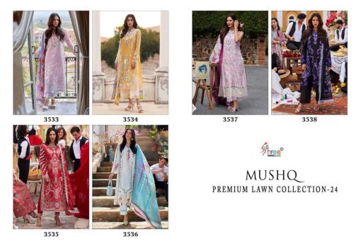 Shree Fabs Mushq Premium Lawn Collection Vol 24 Chiffon Cotton Salwar Suit Catalog 6 Pcs 14 510x351 - Shree Fabs Mushq Premium Lawn Collection Vol 24 Chiffon Cotton Salwar Suit Catalog 6 Pcs