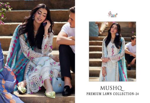 Shree Fabs Mushq Premium Lawn Collection Vol 24 Chiffon Cotton Salwar Suit Catalog 6 Pcs 8 510x351 - Shree Fabs Mushq Premium Lawn Collection Vol 24 Chiffon Cotton Salwar Suit Catalog 6 Pcs