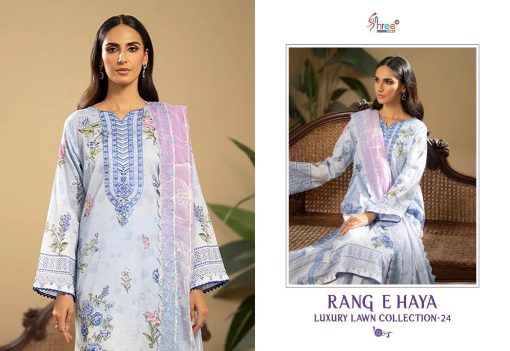 Shree Fabs Rang E Haya Luxury Lawn Collection Vol 24 Chiffon Cotton Salwar Suit Catalog 6 Pcs 2 510x351 - Shree Fabs Rang E Haya Luxury Lawn Collection Vol 24 Chiffon Cotton Salwar Suit Catalog 6 Pcs