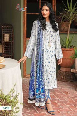 Shree Fabs Rangrez Luxury Lawn Collection Vol 4 Chiffon Cotton Salwar Suit Catalog 7 Pcs