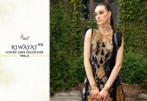 Shree Fabs Riwayat Luxury Lawn Collection Vol 2 NX Chiffon Cotton Salwar Suit Catalog 5 Pcs 10 510x351 - Shree Fabs Riwayat Luxury Lawn Collection Vol 2 NX Chiffon Cotton Salwar Suit Catalog 5 Pcs