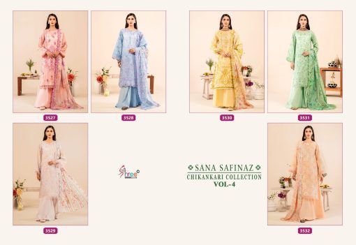 Shree Fabs Sana Safinaz Chikankari Collection Vol 4 Chiffon Cotton Salwar Suit Catalog 6 Pcs 14 510x351 - Shree Fabs Sana Safinaz Chikankari Collection Vol 4 Chiffon Cotton Salwar Suit Catalog 6 Pcs