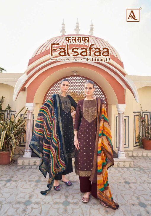 Alok Falsafaa Vol 13 Jacquard Salwar Suit Catalog 6 Pcs 1 510x728 - Alok Falsafaa Vol 13 Jacquard Salwar Suit Catalog 6 Pcs