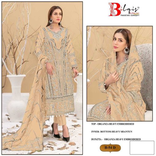 Bilqis B 54 A D Organza Salwar Suit Catalog 4 Pcs 4 510x510 - Bilqis B 54 A-D Organza Salwar Suit Catalog 4 Pcs