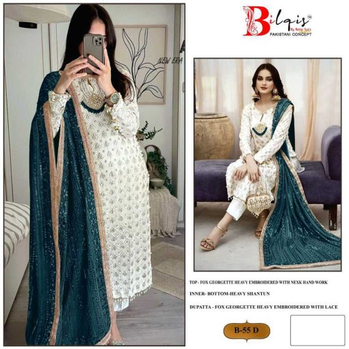 Bilqis B 55 A D Georgette Salwar Suit Catalog 4 Pcs 4 1 510x510 - Bilqis B 55 A-D Georgette Salwar Suit Catalog 4 Pcs