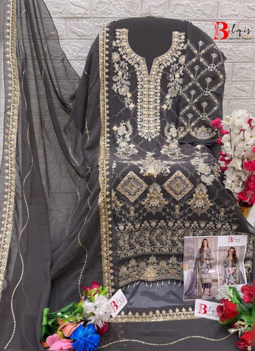 Bilqis B 58 A D Georgette Salwar Suit Catalog 4 Pcs 10 510x703 - Bilqis B 58 A-D Georgette Salwar Suit Catalog 4 Pcs