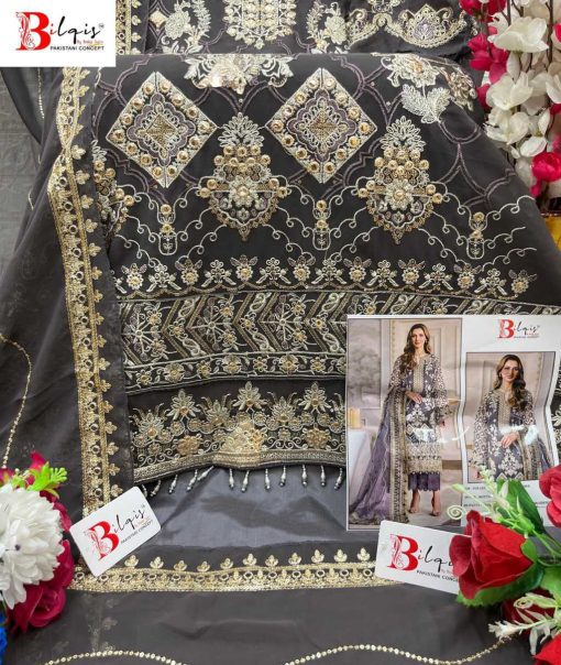 Bilqis B 58 A D Georgette Salwar Suit Catalog 4 Pcs 11 510x604 - Bilqis B 58 A-D Georgette Salwar Suit Catalog 4 Pcs