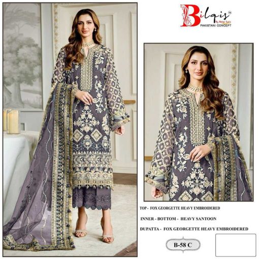 Bilqis B 58 A D Georgette Salwar Suit Catalog 4 Pcs 3 510x510 - Bilqis B 58 A-D Georgette Salwar Suit Catalog 4 Pcs