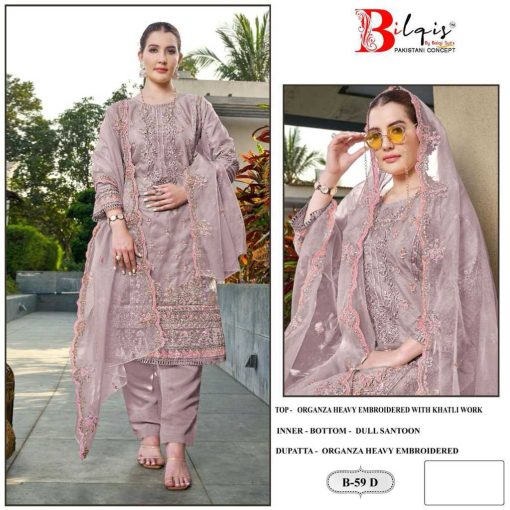 Bilqis B 59 A D Organza Salwar Suit Catalog 4 Pcs 4 510x510 - Bilqis B 59 A-D Organza Salwar Suit Catalog 4 Pcs