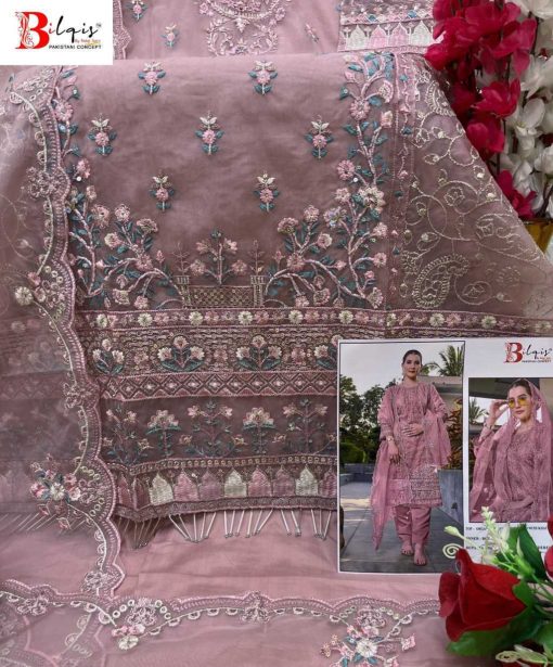 Bilqis B 59 A D Organza Salwar Suit Catalog 4 Pcs 8 510x615 - Bilqis B 59 A-D Organza Salwar Suit Catalog 4 Pcs