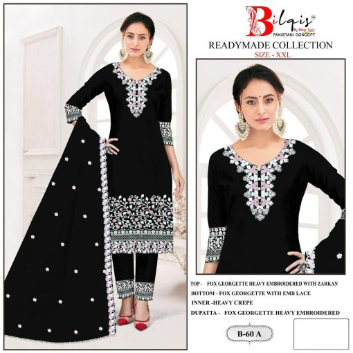 Bilqis B 60 A D Georgette Readymade Salwar Suit Catalog 4 Pcs 1 510x510 - Bilqis B 60 A-D Georgette Readymade Salwar Suit Catalog 4 Pcs