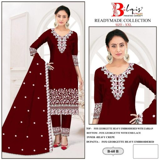 Bilqis B 60 A D Georgette Readymade Salwar Suit Catalog 4 Pcs 2 510x510 - Bilqis B 60 A-D Georgette Readymade Salwar Suit Catalog 4 Pcs