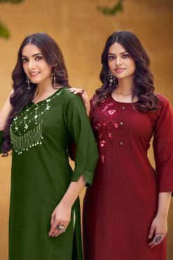 Kalaroop Rectangle by Kajree Viscose Kurti Catalog 4 Pcs