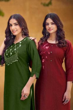 Kalaroop Rectangle by Kajree Viscose Kurti Catalog 4 Pcs