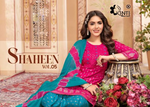 Kinti Shaheen Vol 5 Kurti with Dupatta Sharara Rayon Catalog 6 Pcs 1 510x364 - Kinti Shaheen Vol 5 Kurti with Dupatta Sharara Rayon Catalog 6 Pcs