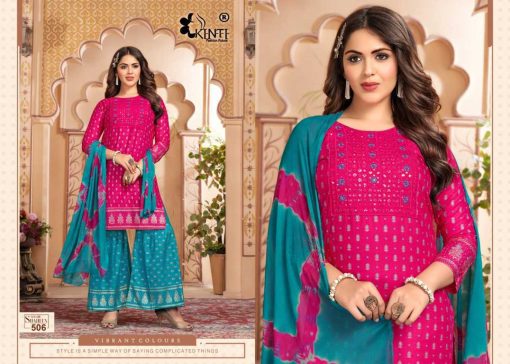 Kinti Shaheen Vol 5 Kurti with Dupatta Sharara Rayon Catalog 6 Pcs 7 510x364 - Kinti Shaheen Vol 5 Kurti with Dupatta Sharara Rayon Catalog 6 Pcs