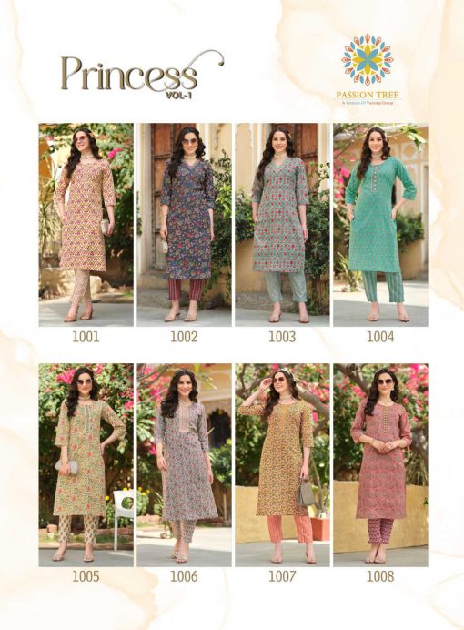 Passion Tree Princess Vol 1 Kurti with Pant Cotton Catalog 8 Pcs 11 510x692 - Passion Tree Princess Vol 1 Kurti with Pant Cotton Catalog 8 Pcs