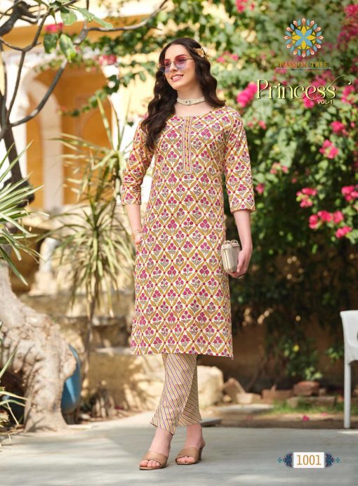 Passion Tree Princess Vol 1 Kurti with Pant Cotton Catalog 8 Pcs 3 510x692 - Passion Tree Princess Vol 1 Kurti with Pant Cotton Catalog 8 Pcs