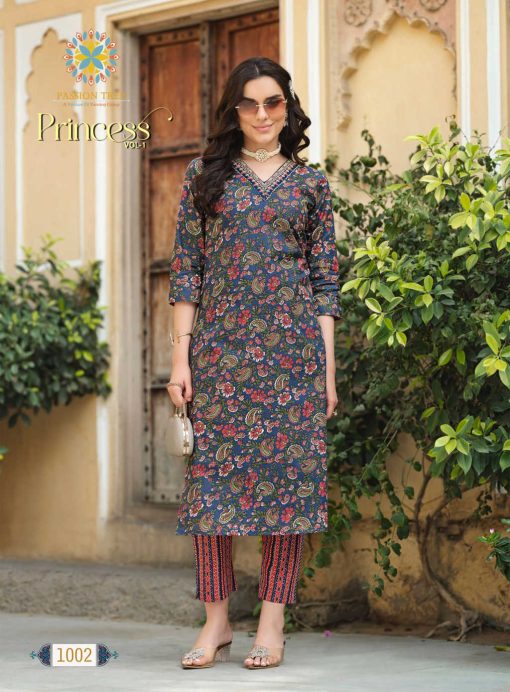 Passion Tree Princess Vol 1 Kurti with Pant Cotton Catalog 8 Pcs 4 510x692 - Passion Tree Princess Vol 1 Kurti with Pant Cotton Catalog 8 Pcs