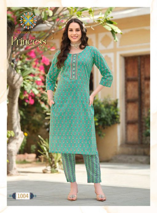 Passion Tree Princess Vol 1 Kurti with Pant Cotton Catalog 8 Pcs 6 510x692 - Passion Tree Princess Vol 1 Kurti with Pant Cotton Catalog 8 Pcs