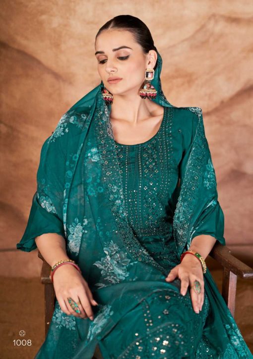 Qasr Syasii Organza Salwar Suit Catalog 8 Pcs 20 510x725 - Qasr Syasii Organza Salwar Suit Catalog 8 Pcs