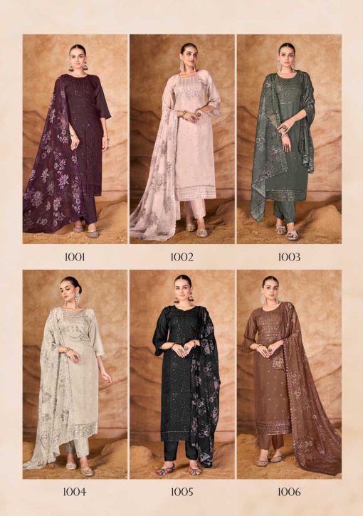 Qasr Syasii Organza Salwar Suit Catalog 8 Pcs 23 510x725 - Qasr Syasii Organza Salwar Suit Catalog 8 Pcs