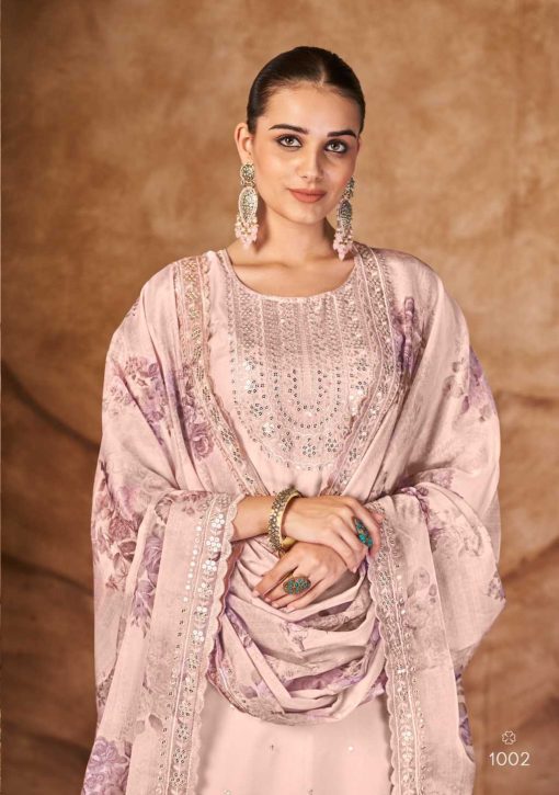 Qasr Syasii Organza Salwar Suit Catalog 8 Pcs 7 510x725 - Qasr Syasii Organza Salwar Suit Catalog 8 Pcs