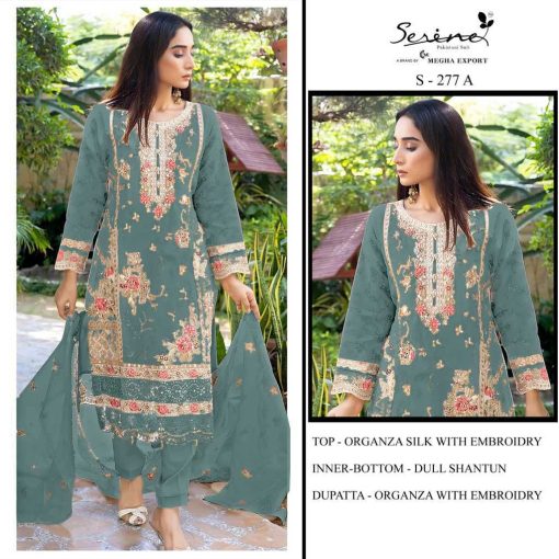 Serene S 277 A D Organza Salwar Suit Catalog 4 Pcs 1 510x510 - Serene S 277 A-D Organza Salwar Suit Catalog 4 Pcs