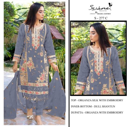 Serene S 277 A D Organza Salwar Suit Catalog 4 Pcs 3 510x510 - Serene S 277 A-D Organza Salwar Suit Catalog 4 Pcs