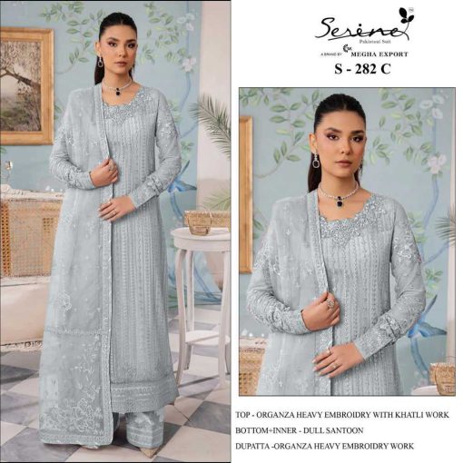 Serene S 282 A D Organza Salwar Suit Catalog 4 Pcs 1 1 510x510 - Serene S 282 A-D Organza Salwar Suit Catalog 4 Pcs