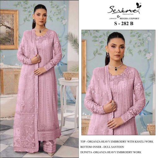 Serene S 282 A D Organza Salwar Suit Catalog 4 Pcs 2 1 510x510 - Serene S 282 A-D Organza Salwar Suit Catalog 4 Pcs