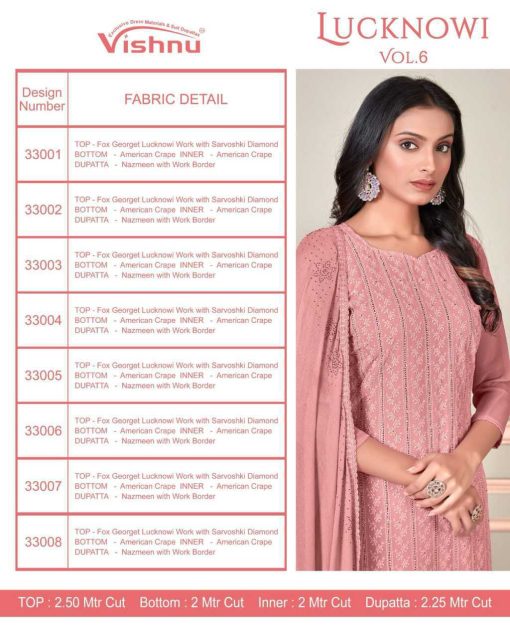 Vishnu Lucknowi Vol 6 Georgette Salwar Suit Catalog 8 Pcs 10 510x638 - Vishnu Lucknowi Vol 6 Georgette Salwar Suit Catalog 8 Pcs