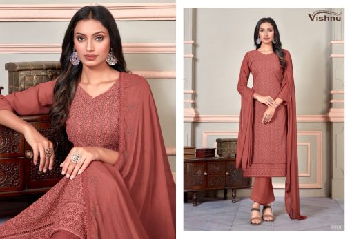 Vishnu Lucknowi Vol 6 Georgette Salwar Suit Catalog 8 Pcs 7 510x347 - Vishnu Lucknowi Vol 6 Georgette Salwar Suit Catalog 8 Pcs
