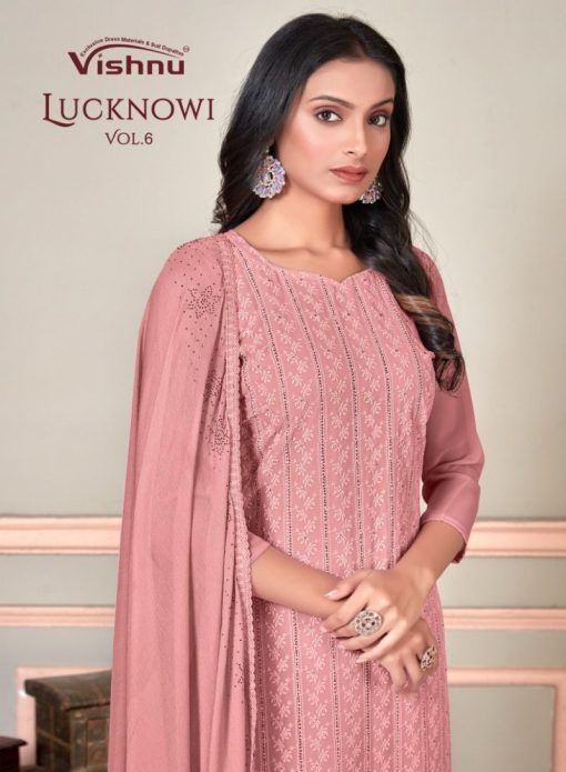 Vishnu Lucknowi Vol 6 Georgette Salwar Suit Catalog 8 Pcs 9 510x695 - Vishnu Lucknowi Vol 6 Georgette Salwar Suit Catalog 8 Pcs