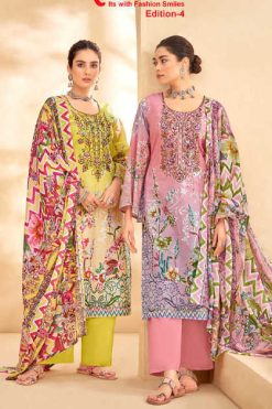 Alok Qudrat Vol 4 Cotton Salwar Suit Catalog 8 Pcs