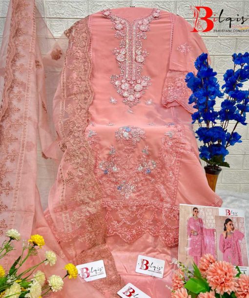 Bilqis B 25 E H Georgette Salwar Suit Catalog 4 Pcs 11 510x609 - Bilqis B 25 E-H Georgette Salwar Suit Catalog 4 Pcs