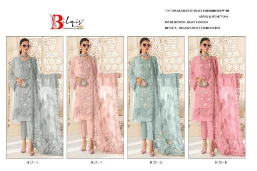 Bilqis B 25 E H Georgette Salwar Suit Catalog 4 Pcs 13 510x340 - Bilqis B 25 E-H Georgette Salwar Suit Catalog 4 Pcs