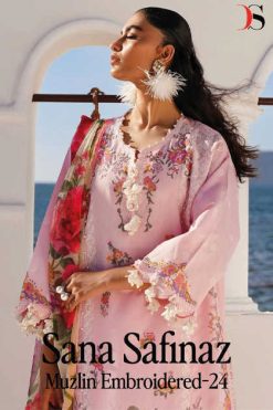 Deepsy Sana Safinaz Muzlin Embroidered 24 Cotton Salwar Suit Catalog 6 Pcs
