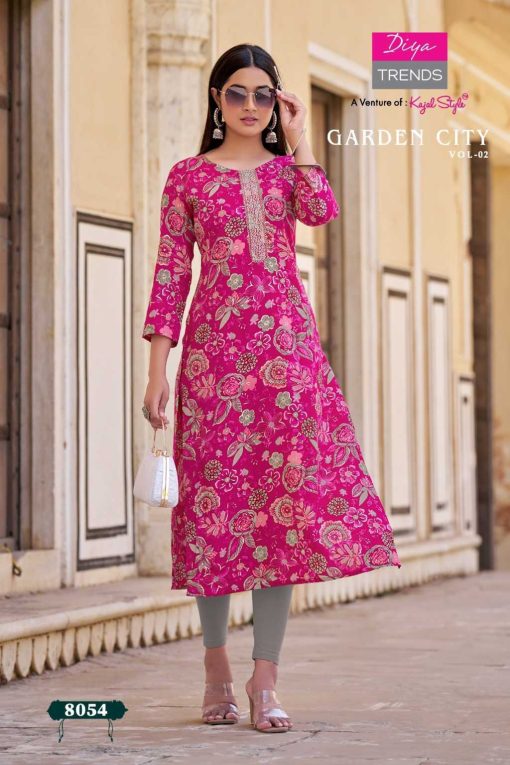 Diya Trends Gardencity Concept Vol 3 Kajal Style Rayon Kurti Catalog 12 Pcs 12 510x765 - Diya Trends Gardencity Concept Vol 3 Kajal Style Rayon Kurti Catalog 12 Pcs