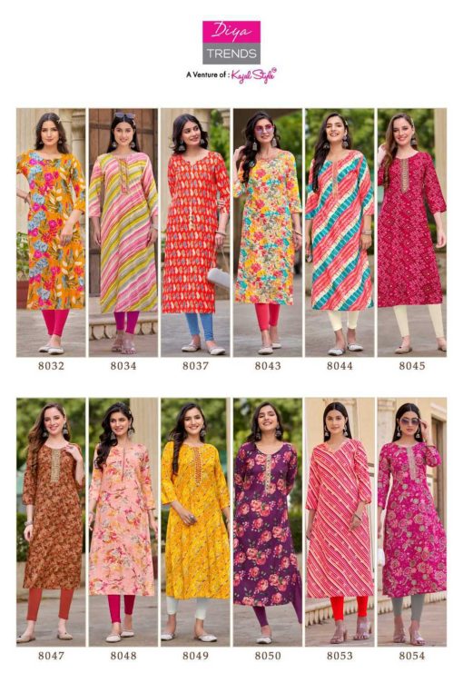Diya Trends Gardencity Concept Vol 3 Kajal Style Rayon Kurti Catalog 12 Pcs 13 510x752 - Diya Trends Gardencity Concept Vol 3 Kajal Style Rayon Kurti Catalog 12 Pcs