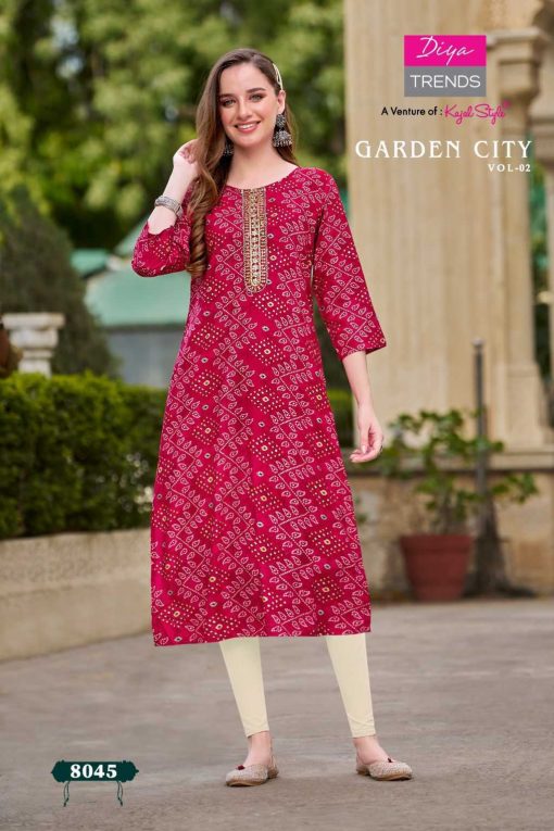 Diya Trends Gardencity Concept Vol 3 Kajal Style Rayon Kurti Catalog 12 Pcs 6 510x765 - Diya Trends Gardencity Concept Vol 3 Kajal Style Rayon Kurti Catalog 12 Pcs