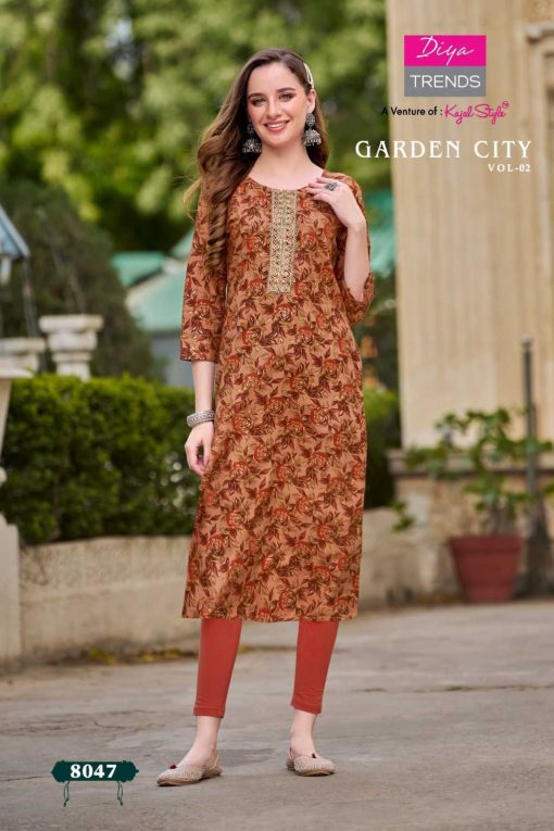 Diya Trends Gardencity Concept Vol 3 Kajal Style Rayon Kurti Catalog 12 Pcs 7 510x765 - Diya Trends Gardencity Concept Vol 3 Kajal Style Rayon Kurti Catalog 12 Pcs