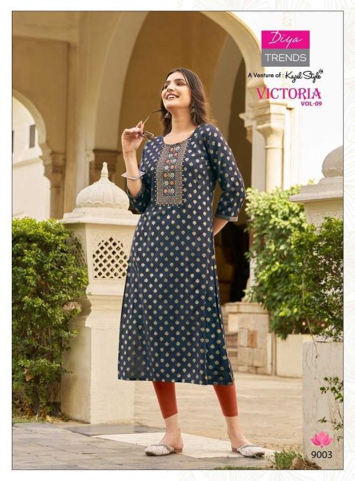 Diya Trends Victoria Vol 9 by Kajal Style Rayon Kurti Catalog 12 Pcs 4 510x692 - Diya Trends Victoria Vol 9 by Kajal Style Rayon Kurti Catalog 12 Pcs