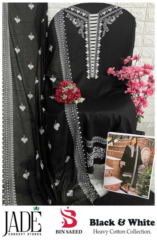 Jade Bin Saeed Black and White Heavy Cotton Collection Salwar Suit Catalog 6 Pcs 11 510x780 - Jade Bin Saeed Black and White Heavy Cotton Collection Salwar Suit Catalog 6 Pcs