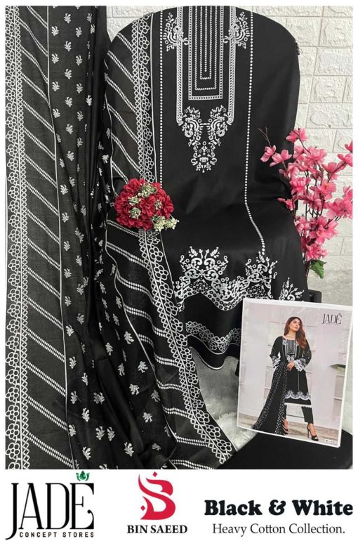 Jade Bin Saeed Black and White Heavy Cotton Collection Salwar Suit Catalog 6 Pcs 9 510x780 - Jade Bin Saeed Black and White Heavy Cotton Collection Salwar Suit Catalog 6 Pcs
